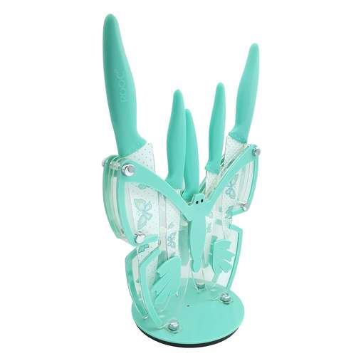سرویس چاقو آشپزخانه 6 پارچه روک طرح پروانه کد 8466