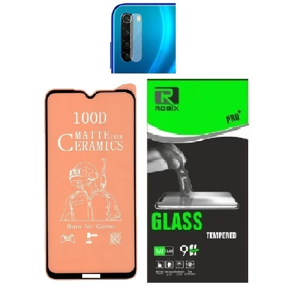 محافظ صفحه نمایش مات روبیکس مدل CR-Note8 مناسب برای گوشی موبایل شیائومی Redmi Note 8 به همراه محافظ لنز دوربین
