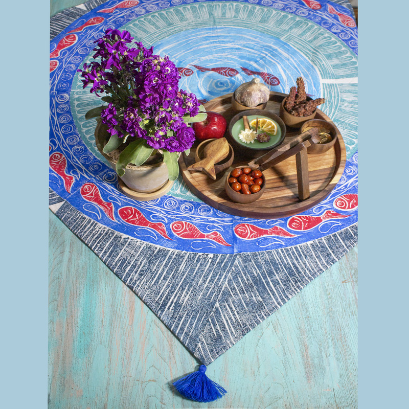 رومیزی طرح حوض ماهی کد M401