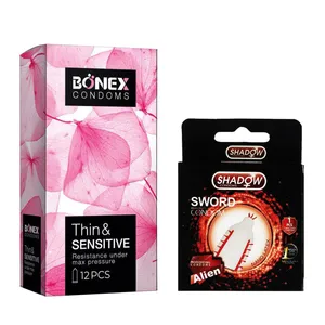 کاندوم بونکس مدل Thin & Sensitive بسته 12 عددی به همراه کاندوم شادو مدل Sword