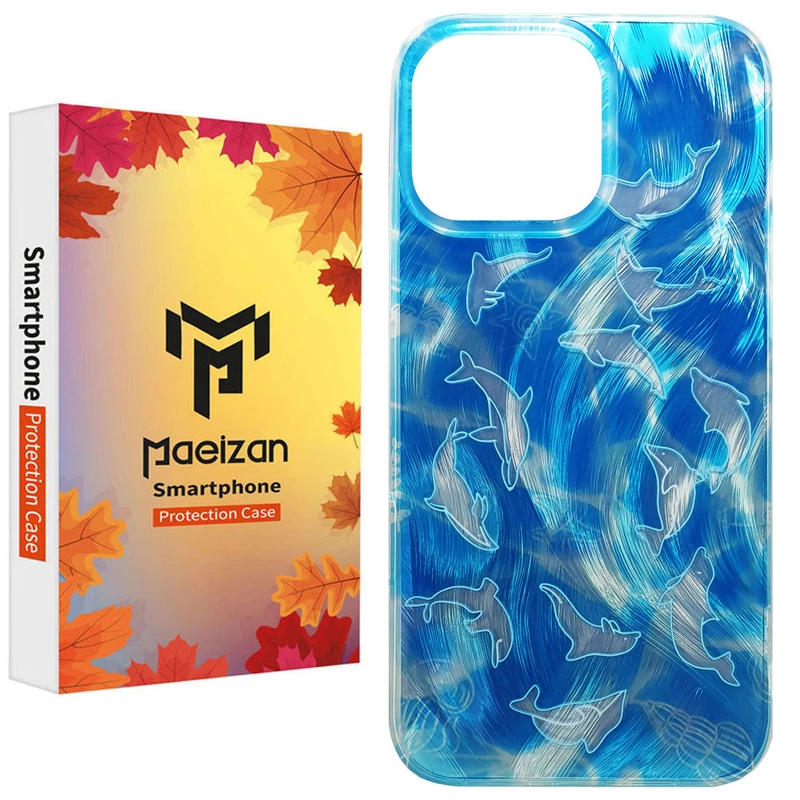 کاور پاییزان مدل Dolphin طرح لاکچری مناسب برای گوشی موبایل اپل IPhone 13 / 14