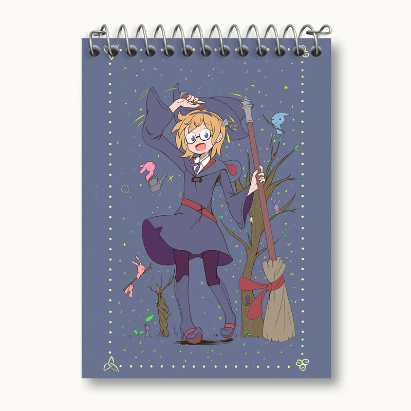 دفتر یادداشت 50 برگ خندالو مدل جاسون انیمه جادوگران کوچک Little Witch Academia کد 22845