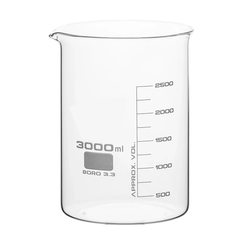 بشر آزمایشگاه مدل beaker ظرفیت 3000 میلی لیتر بشر آزمایشگاه مدل beaker ظرفیت 3000 میلی لیتر