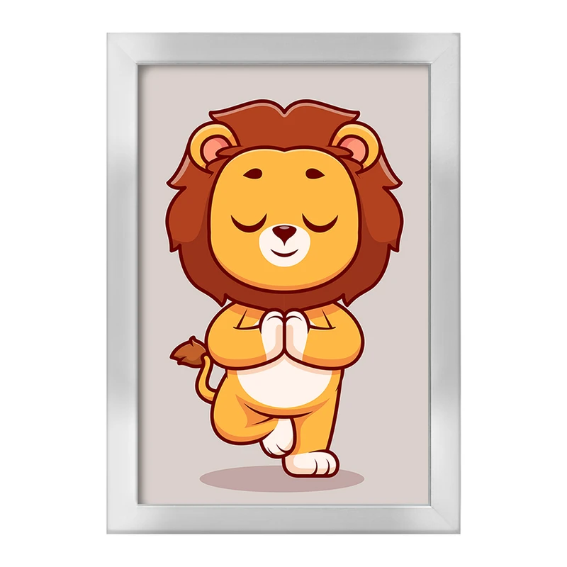 تابلو خندالو طرح حیوانات بامزه شیر کد 29450