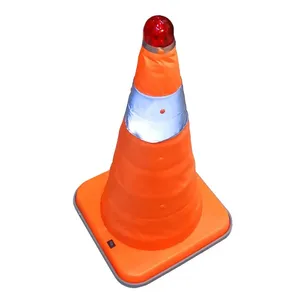 مخروط ترافیکی مدل تاشو چراغ دار