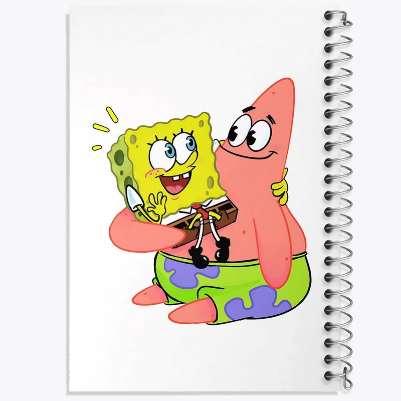 دفتر نقاشی 50 برگ خندالو مدل باب اسفنجی و پاتریک کد 24718