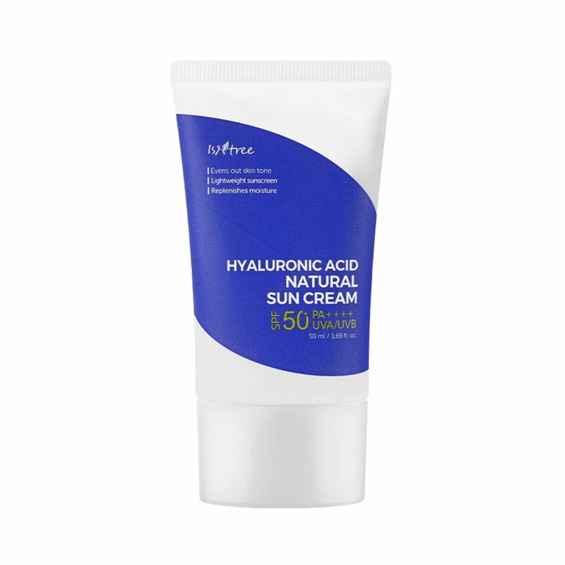کرم ضد آفتاب بدون رنگ ایزنتری SPF 50 مدل Natural مناسب انواع پوست حجم 50 میلی‌لیتر