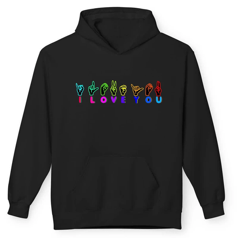هودی مردانه پاد آفرین مدل ایموجی I LOVE YOU کد 0256