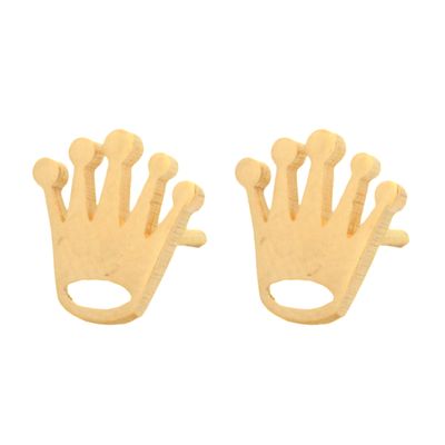 گوشواره میخی طلا 18 عیار زنانه طلای مستجابی مدل تاج کد T2156