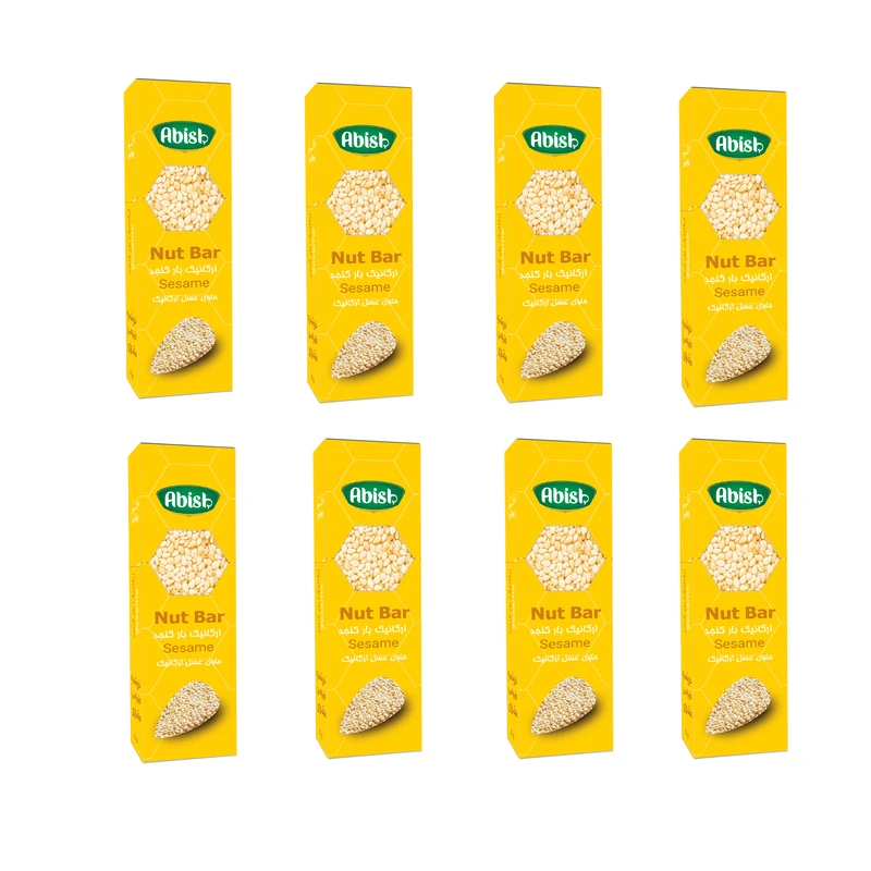 نات بار کنجد وعسل آبیش بسته 8 عددی