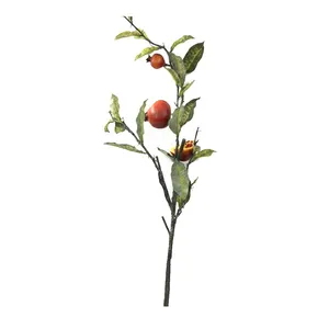 میوه و گل تزئینی مدل شاخه مصنوعی درخت انار