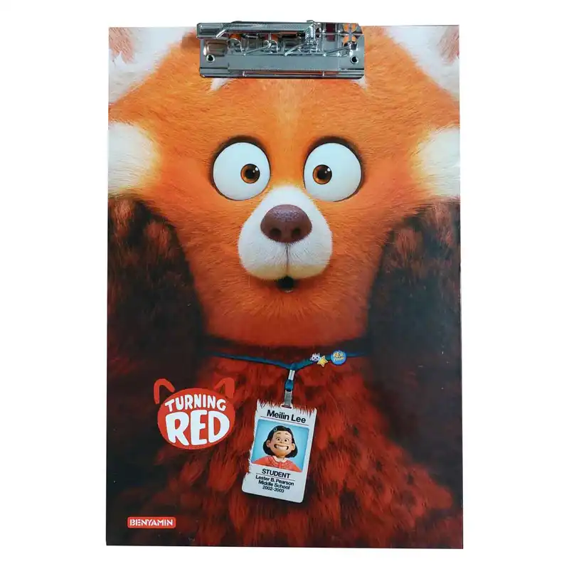 تخته شاسی بنیامین مدل وایت برد دار طرح خرس قرمز سایز A4