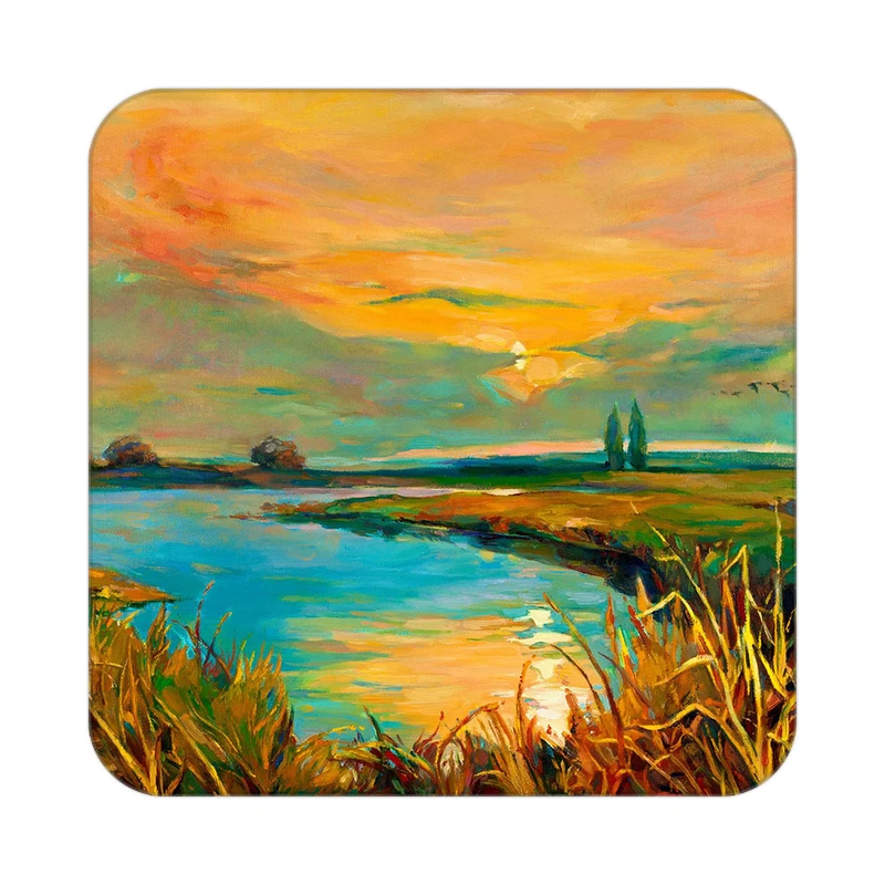 زیر لیوانی کاکتی طرح نقاشی رنگ روغن مدل mg10624