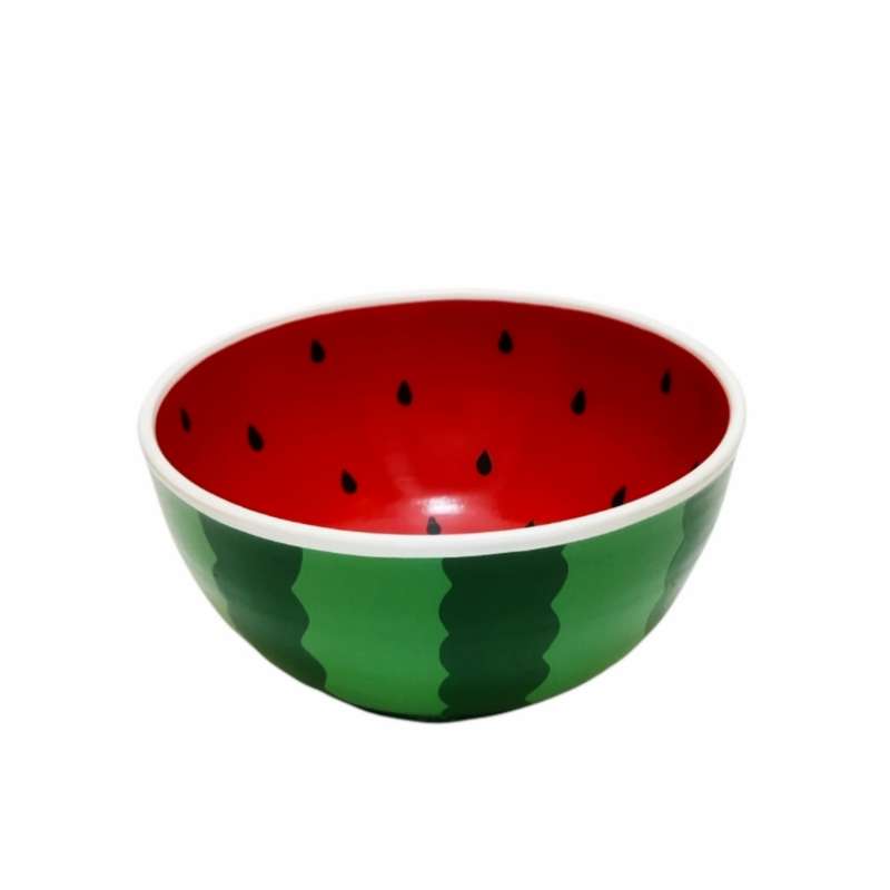 کاسه سفالی مدل یلدا طرح هندوانه کد 03