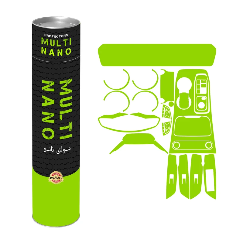 برچسب محافظ مانیتور و کنسول خودرو مولتی نانو مدل X-F1B مناسب برای لاماری ایما هیبرید مجموعه 12 عددی