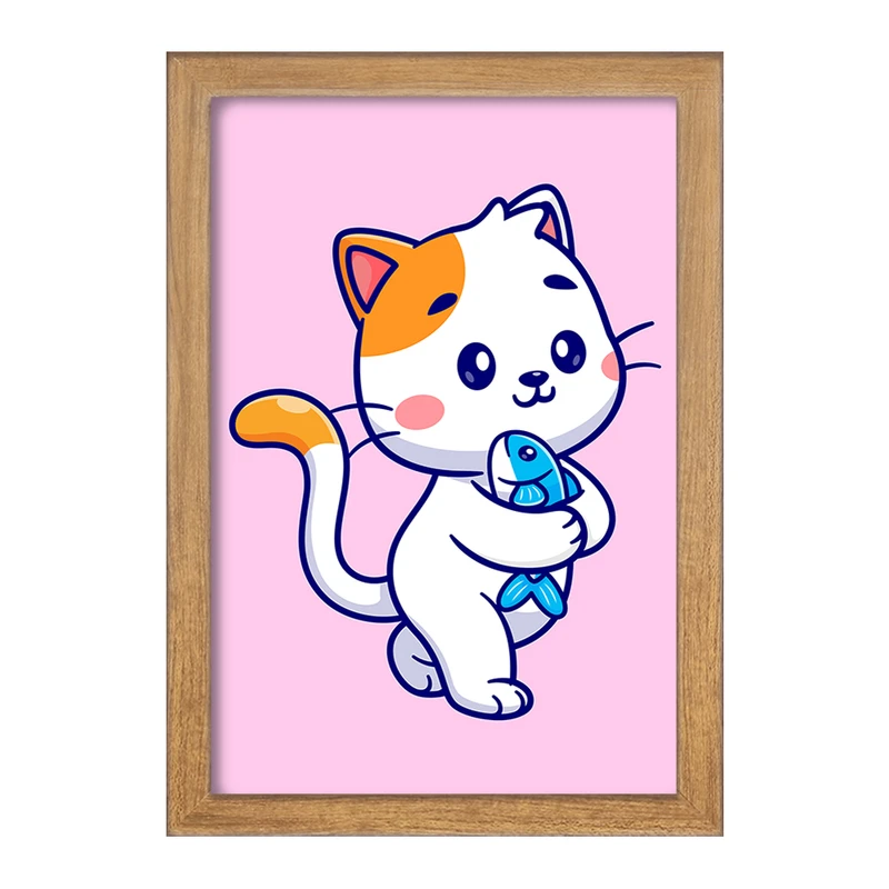 تابلو خندالو مدل  حیوانات بامزه گربه کد 25438