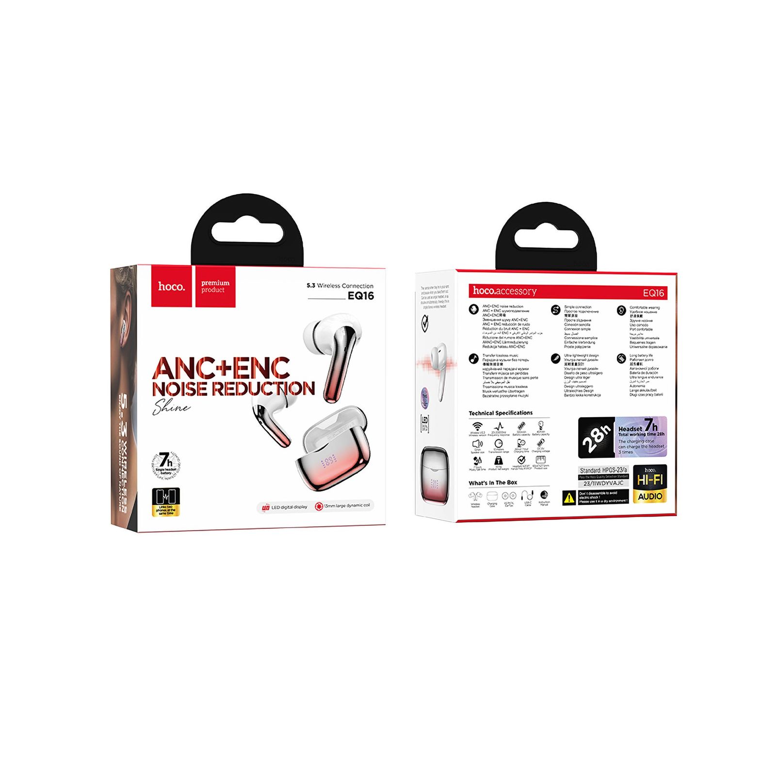 هدفون بی سیم هوکو مدل EQ16 ANC+ENC -  - 8