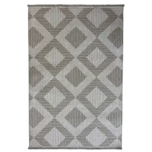 فرش ماشینی 420 شانه زمینه کرم حاشیه نشکافه ای کد 2319