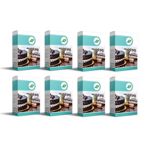 پودر کیک کاکائو جمع - 500 گرم بسته 8 عددی 
