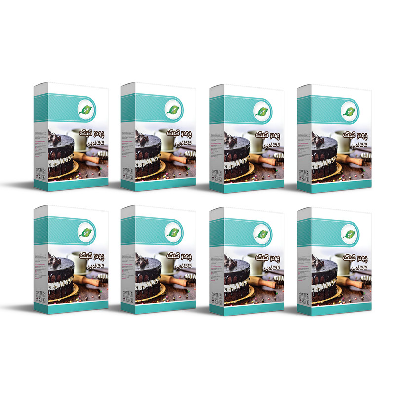 پودر کیک کاکائو جمع – 500 گرم بسته 8 عددی