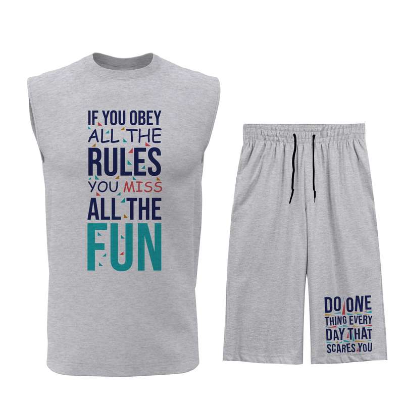 ست تاپ و شلوارک مردانه مدل T137G