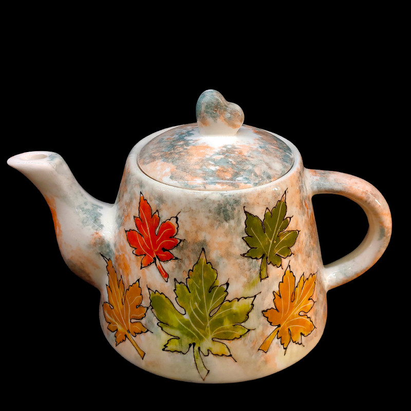 قوری سرامیکی مدل پاییزی کد 20