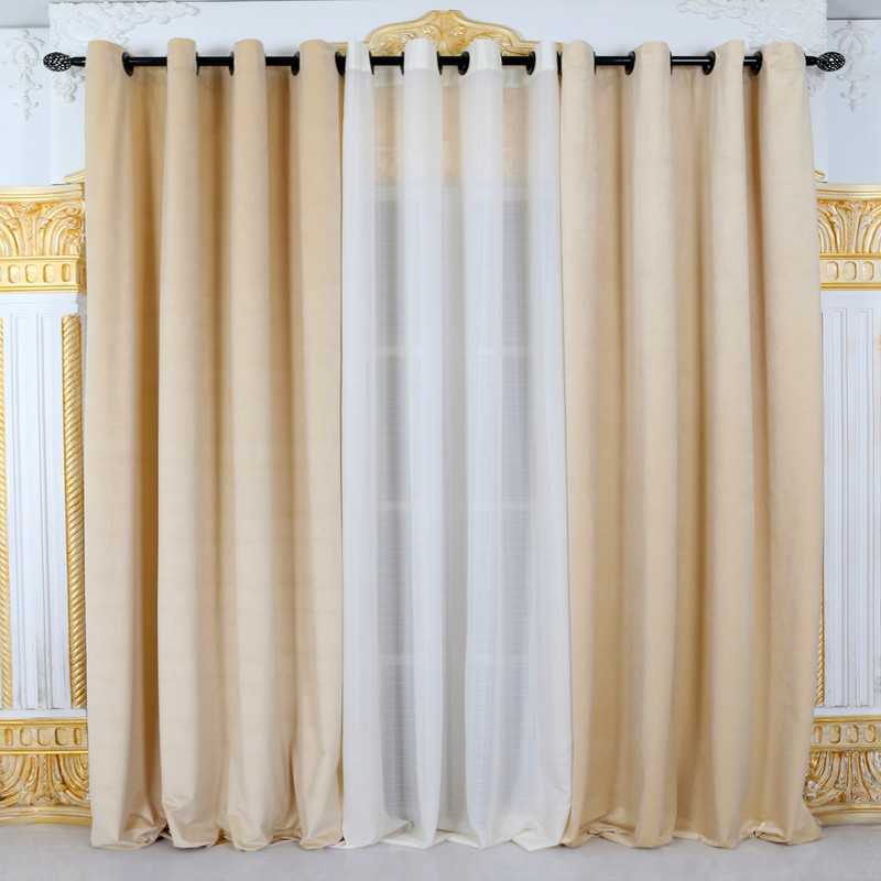پرده طرح مخمل و حریر کد MH 01 سایز 140×280 سانتی متر
