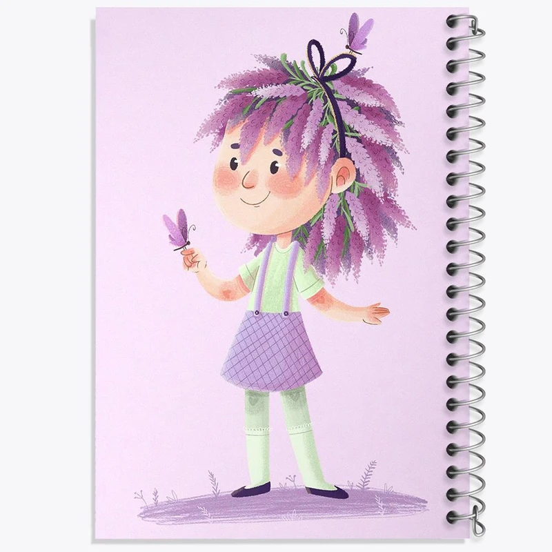 دفتر نقاشی 50 برگ خندالو مدل دخترانه فانتزی کد 25728