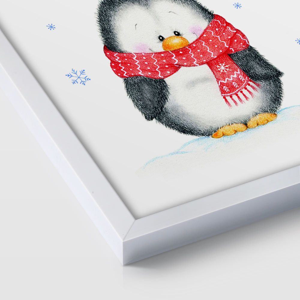 تابلو کودک سالی وود طرح آبرنگ بچه پنگوئن کد T170306 -  - 4