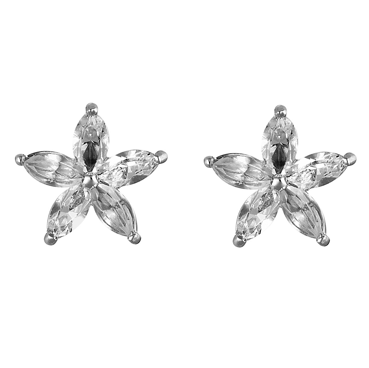 گوشواره میخی الیور وبر مدل Flor Rhod Crystal 22159
