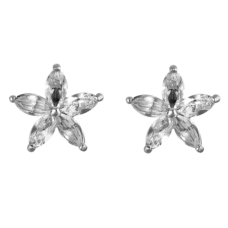 گوشواره میخی الیور وبر مدل Flor Rhod Crystal 22159