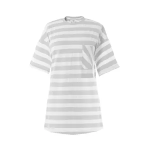 تی شرت لانگ زنانه بنیس مدل به ورلین رنگ طوسی روشن