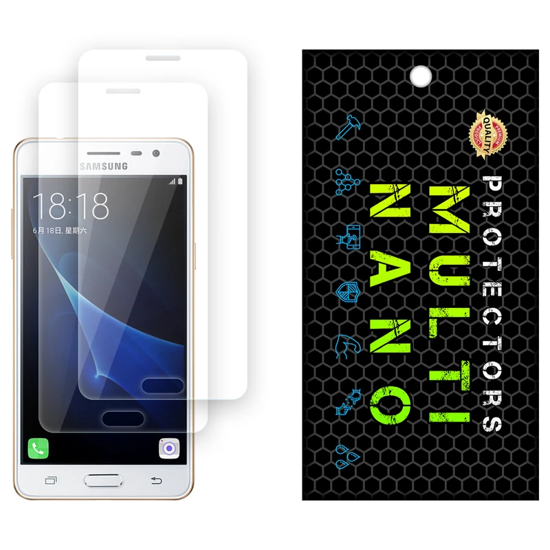 محافظ صفحه نمایش شفاف مولتی نانو مدل X-S2N مناسب برای گوشی موبایل سامسونگ Galaxy J3 Pro بسته دو عددی