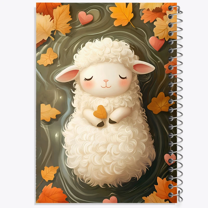 دفتر شطرنجی 50 برگ خندالو طرح گوسفند کیوت کد F5992