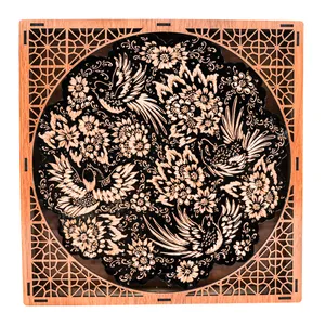 تابلو مسی مدل الماس تراش طرح چهار مرغ کد 27d25n1