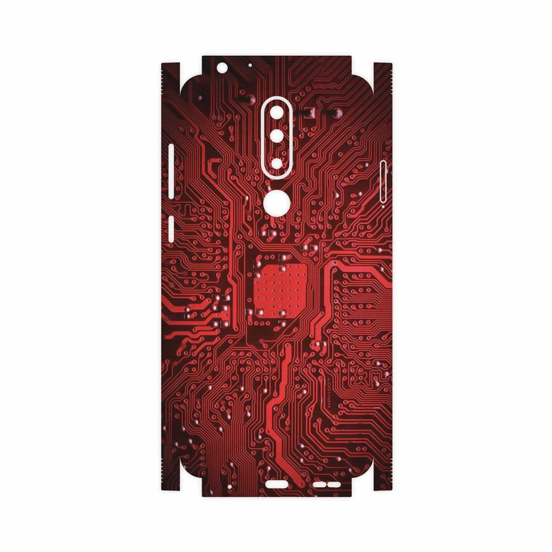 برچسب پوششی ماهوت مدل Red Printed Circuit Board-FullSkin مناسب برای گوشی موبایل نوکیا 5.1 Plus