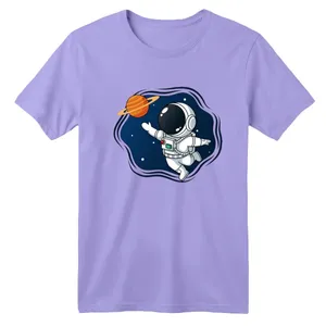 تی شرت آستین کوتاه بچگانه مدل فضانورد کد ۱۶ رنگ یاسی