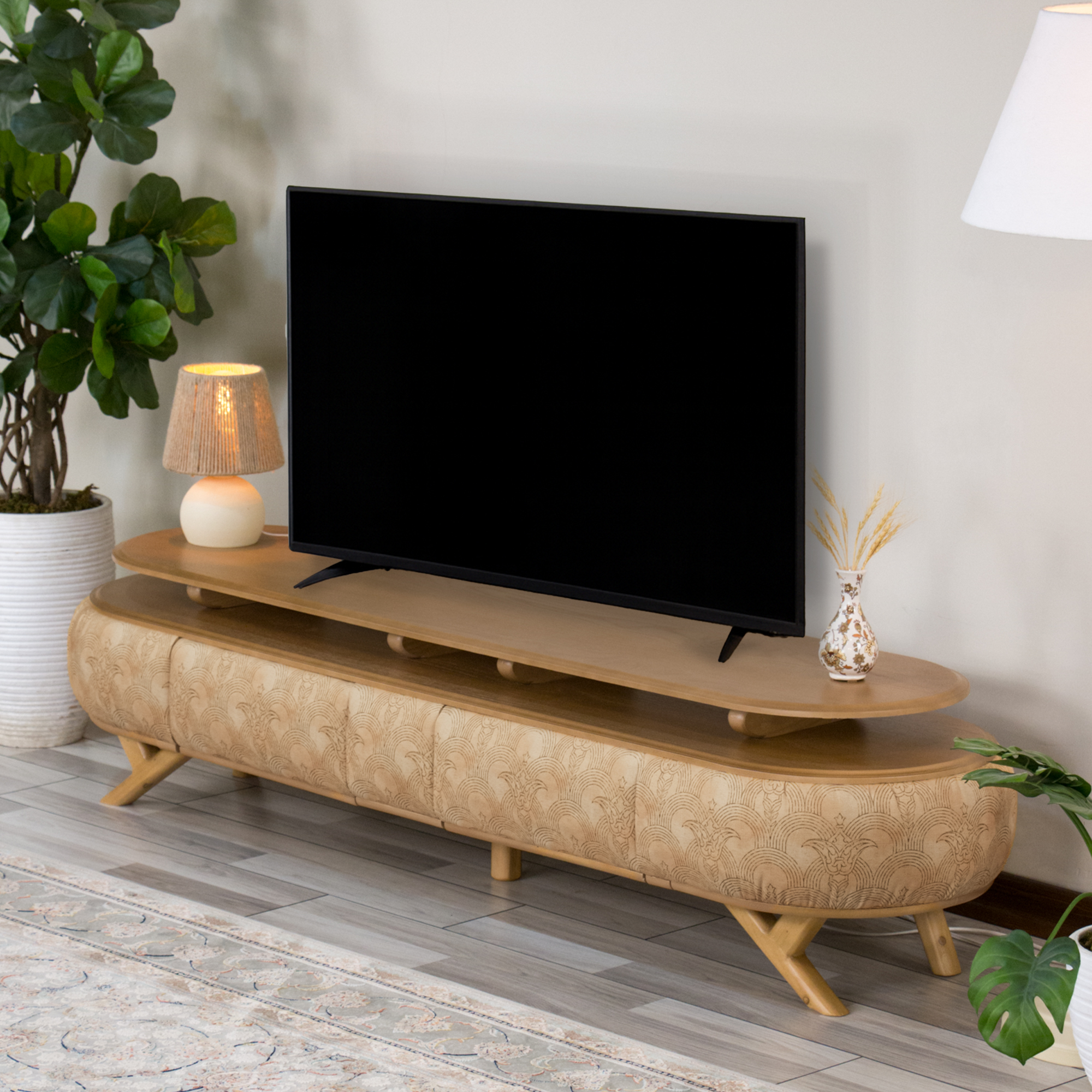 میز تلویزیون مدل پارسه 190 مناسب برای تلویزیون تا 75 اینچ