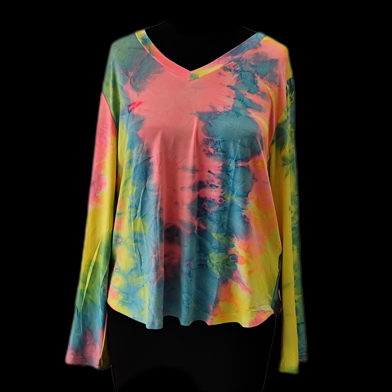 بلوز آستین بلند زنانه شین مدل آبرنگی اسپرت