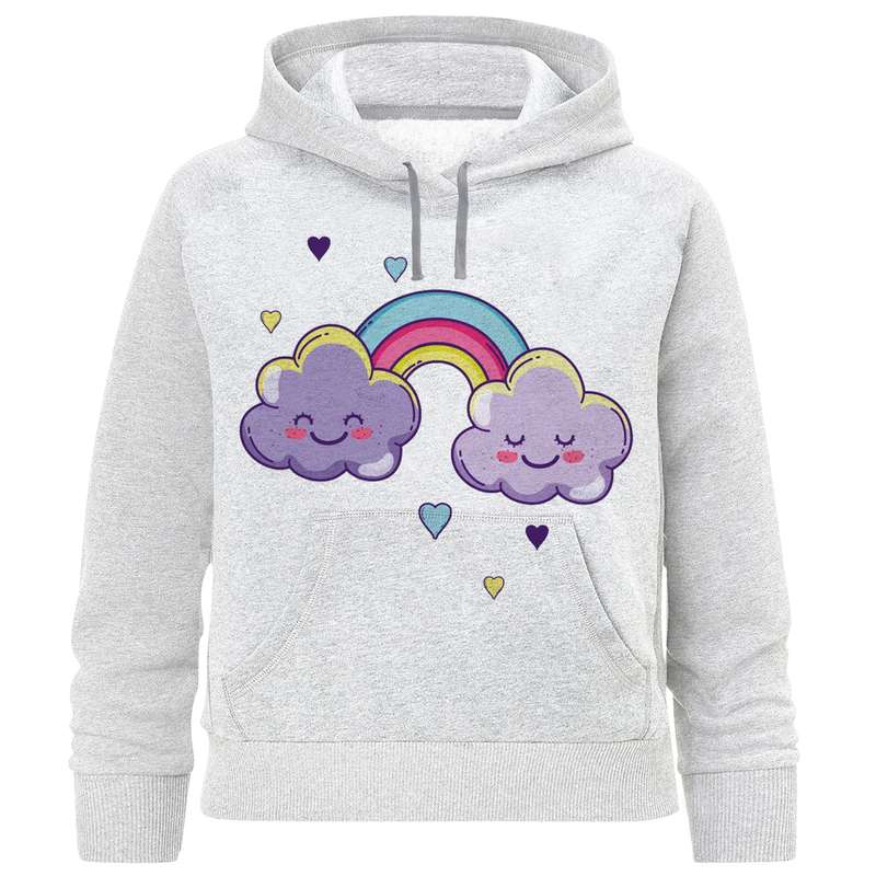 هودی دخترانه مدل رنگین کمان F846