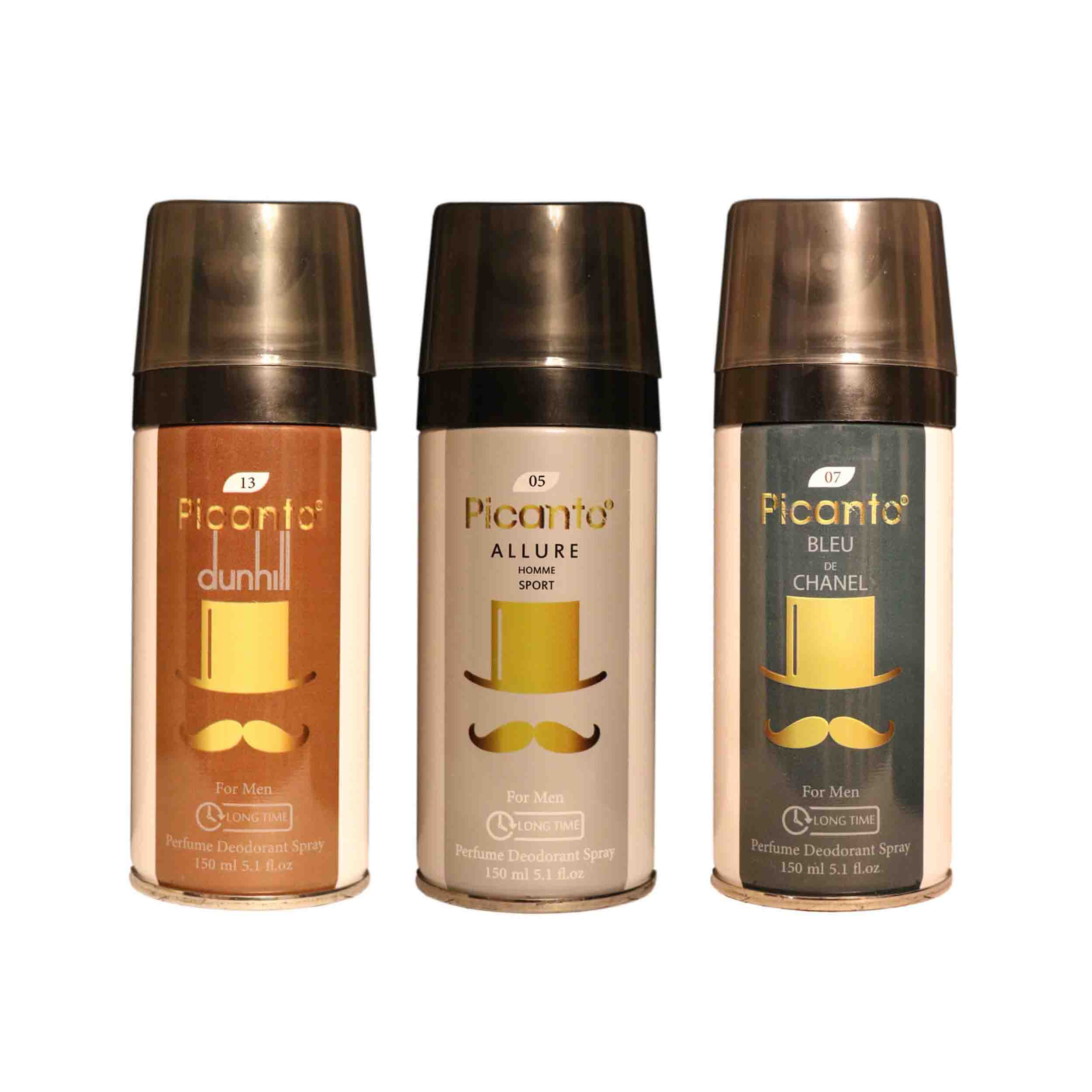 اسپری خوشبو کننده بدن مردانه پیکانتو مدل P35 حجم 150 میلی لیتر مجموعه 3 عددی
