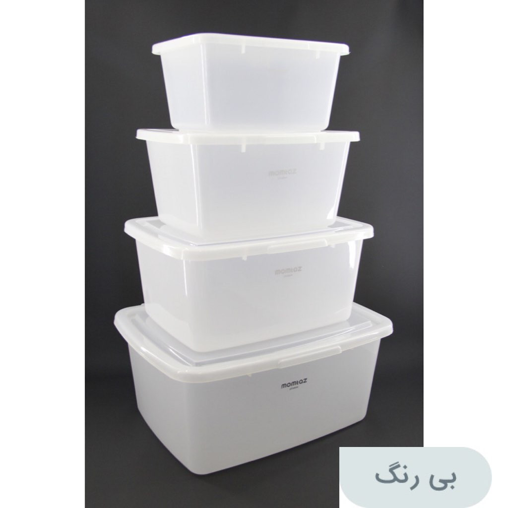 ظرف نان ممتاز پلاستیک مدل 500 مجموعه 4 عددی