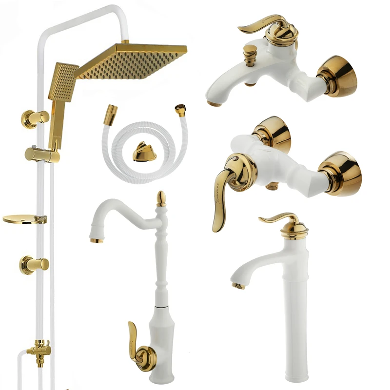 ست شیرآلات پرکاس مدل بامبو کد B-02 مجموعه 6 عددی