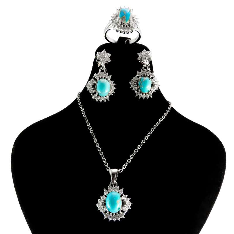 نیم ست نقره زنانه کد AV009 نیم ست نقره زنانه کد AV009