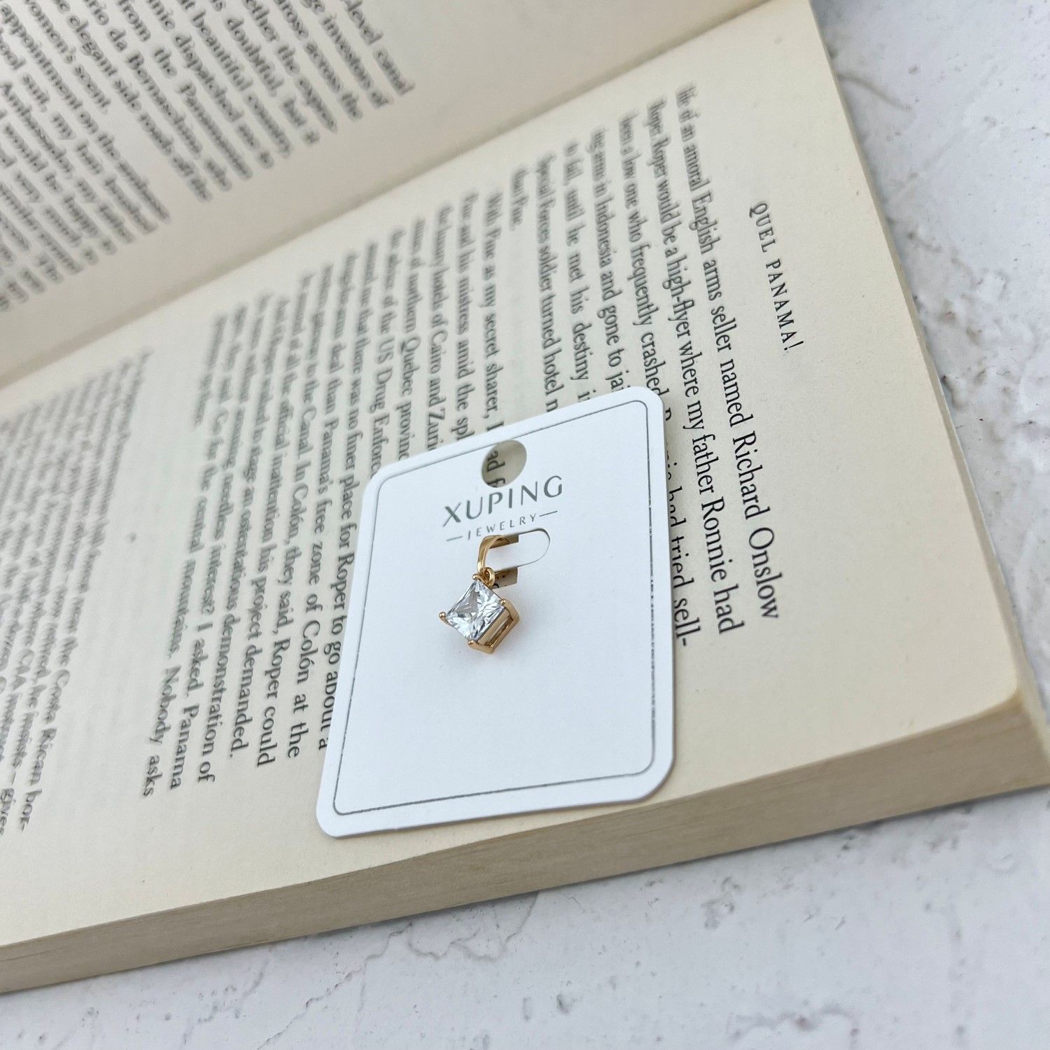 آویز گردنبند زنانه ژوپینگ مدل مربع کد N4609 -  - 3