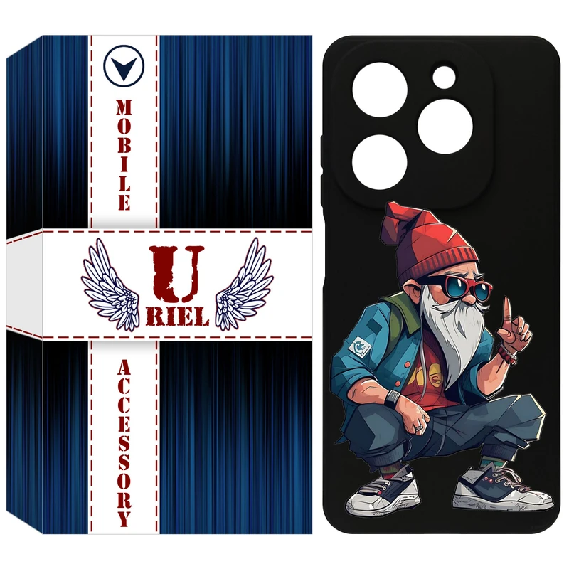 کاور یوریل مدل KSH کد 48 طرح پیرمرد مناسب برای گوشی موبایل تکنو Spark 20 / Spark Go 2024