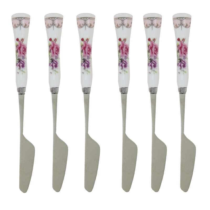 کارد صبحانه خوری طرح Red Roz بسته 6 عددی