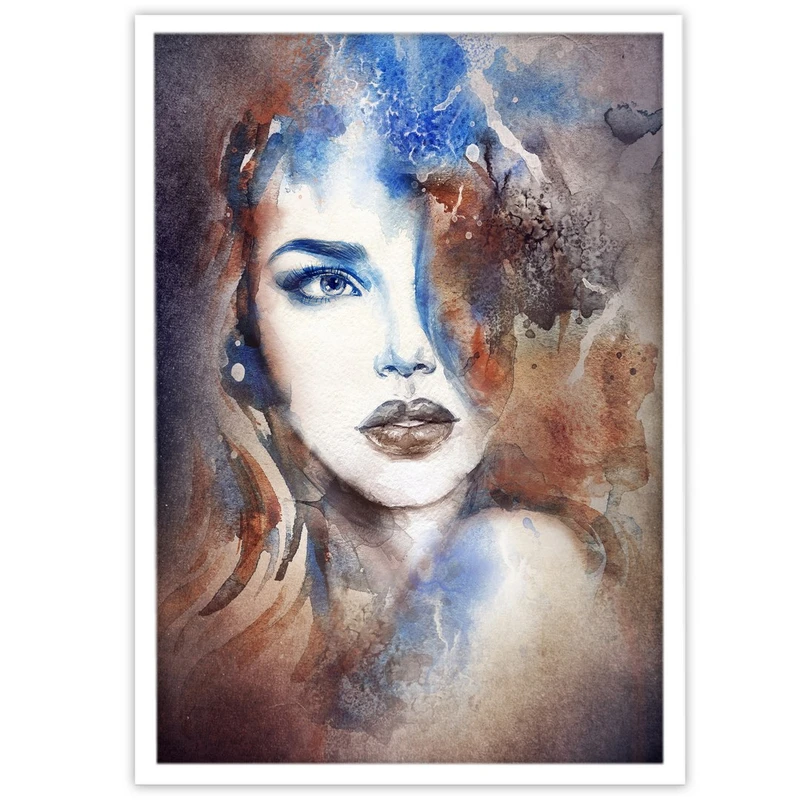 تابلو بکلیت طرح نقاشی چهره دخترانه مدل W-15345