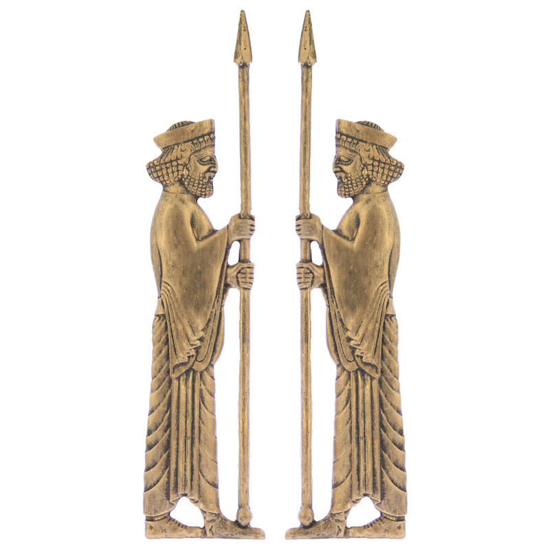 مجسمه تندیس و پیکره شهریار مدل سرباز هخامنشی کنسول کد MO1520 بسته 2 عددی