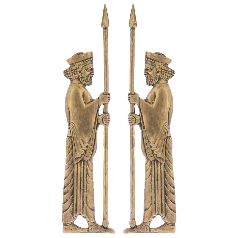 مجسمه تندیس و پیکره شهریار مدل سرباز هخامنشی کنسول کد MO1520 بسته 2 عددی